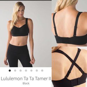 Lululemon Black Ta Ta Tamer II Bra Size 36C EUC